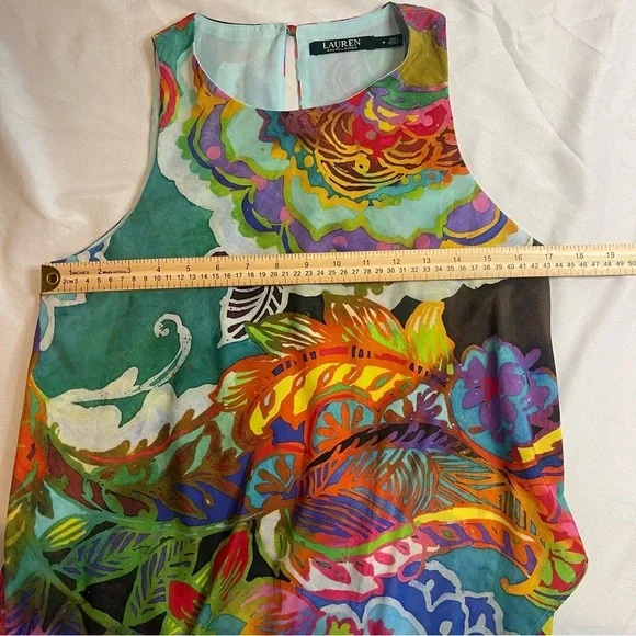 Lauren Ralph Lauren Crepe Shift Dress Floral Size 4 - Picture 8 of 12
